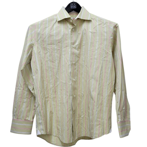 Robert Graham Men's Stripe Dress Shirt Large Excellent Condition Pre-owned - Picture 1 of 10